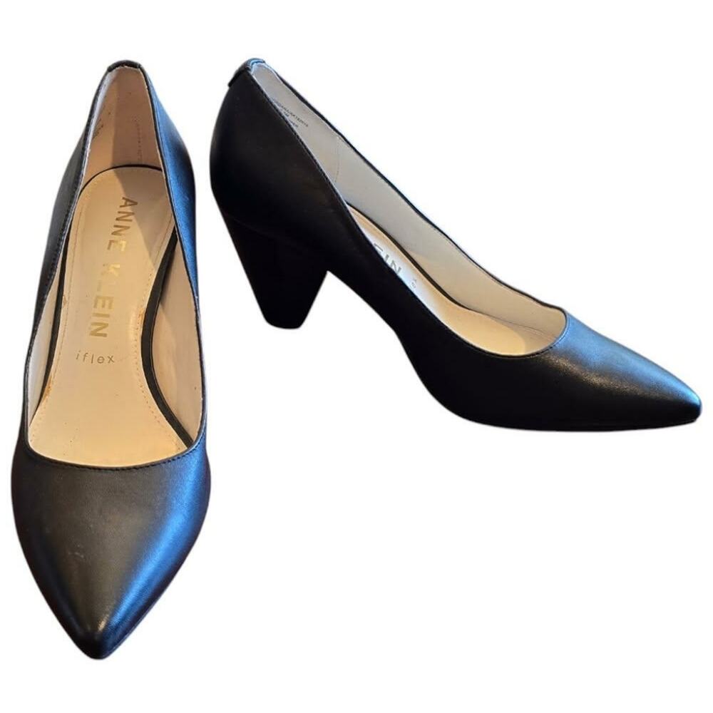 Anne Klein iflex Black Women's Pumps 9.5N 3.5 inch‎ heel